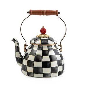 Mackenzie-Childs Courtly Check 2 Quart Tea Kettle